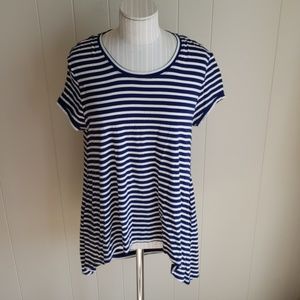 Blue & White Stripe Top